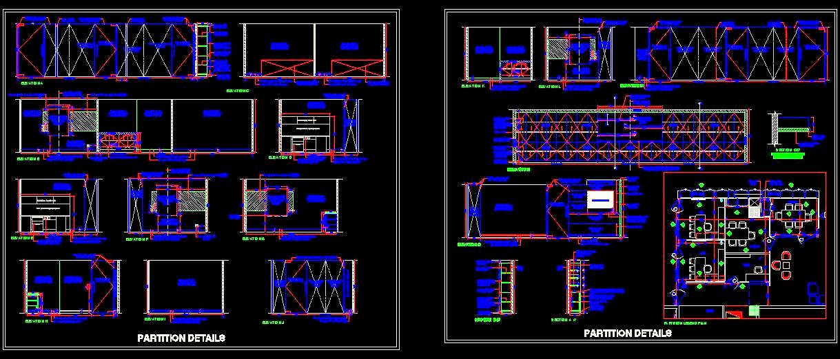 Office Cabin and Meeting Room Layout CAD with Interior Details